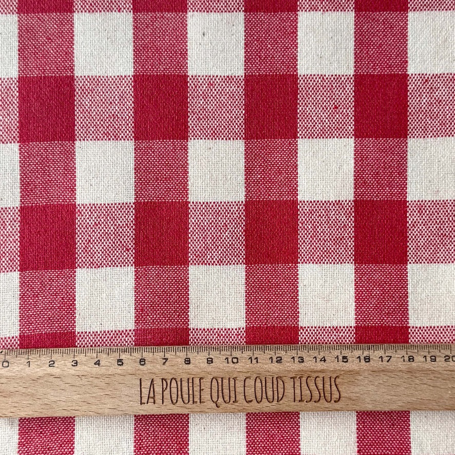 Coupon 50 cm - Coton enduit / Célestin Rouge