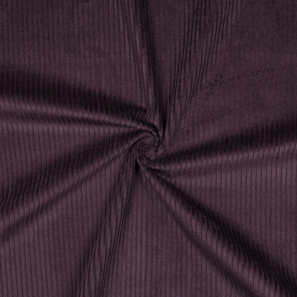 Velours Côtelé 100% Coton / Aubergine