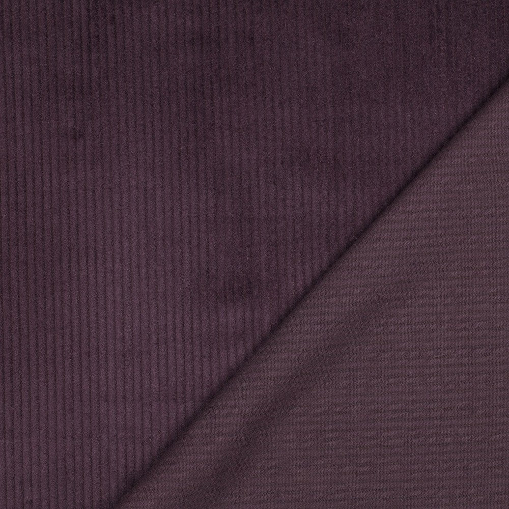Velours Côtelé 100% Coton / Aubergine