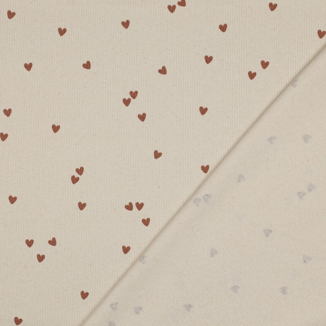 Coupon 1.5 m - Jersey Côtelé / Coeur