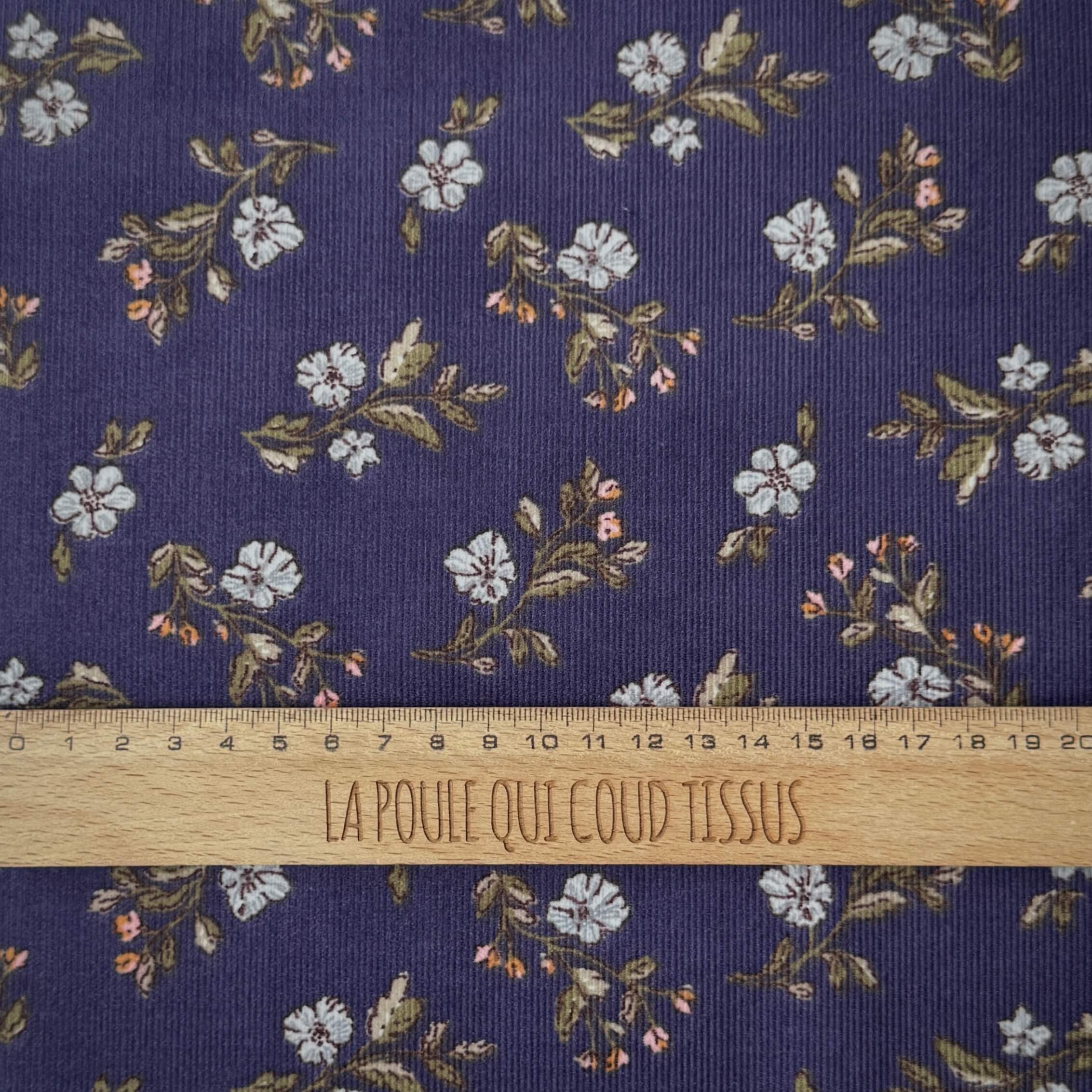 Velours Côtelé 1000 Raies / Lina Bleu - Vert