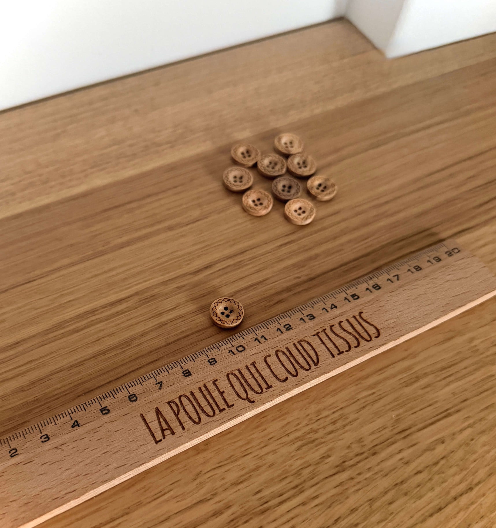 Bouton en Bois - Vague