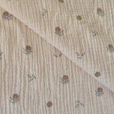 Double Gaze Numérique Gots / Natural Flowers