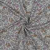 Viscose / Fleurs Blanc Cassé