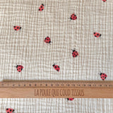 Coupon 50 cm - Double Gaze / Coccinelles