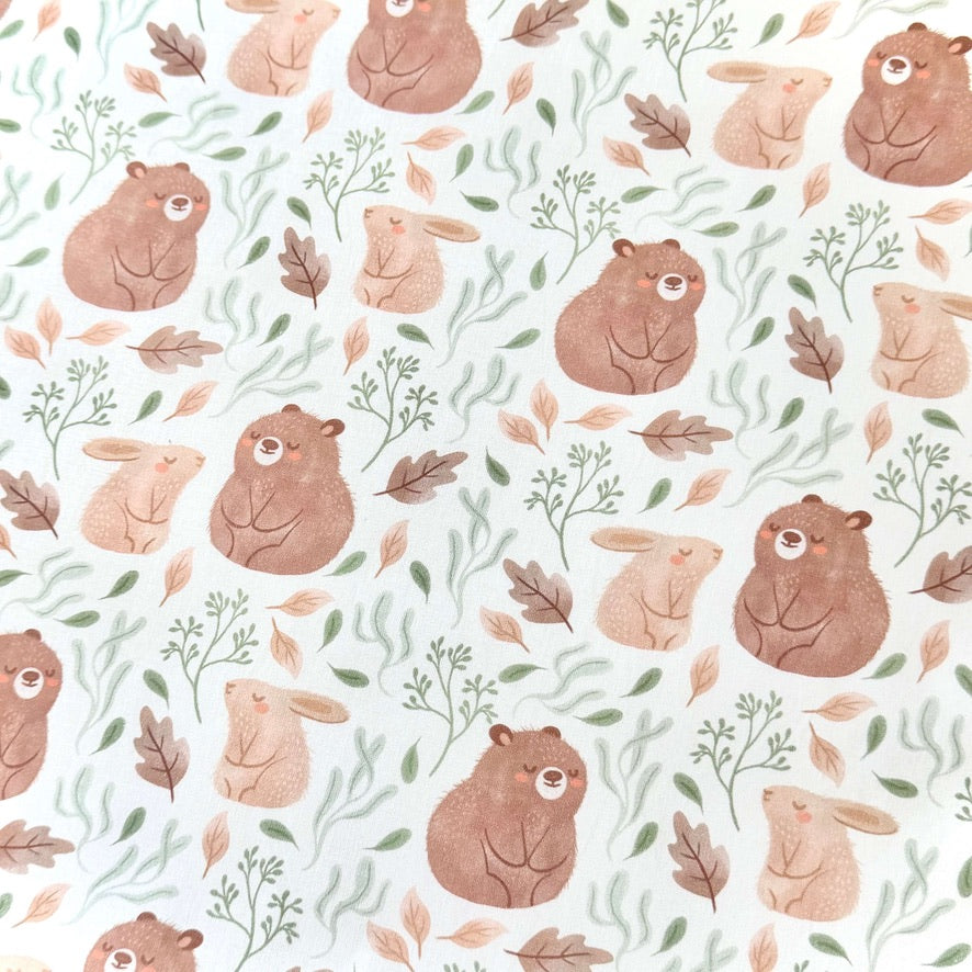 Coupon 50 cm - Coton Numérique Exclusif LPQC / Ours Vert - Mocha