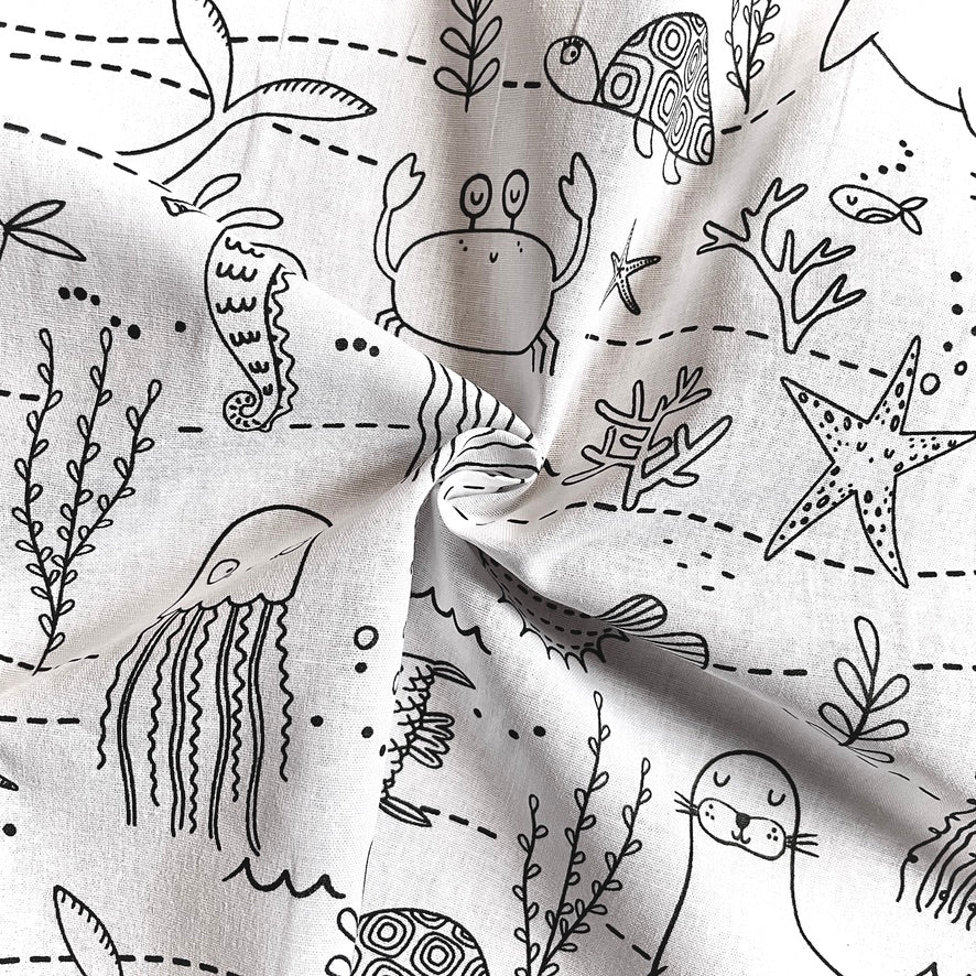 Coupon 1.7 m - Coton Imprimé à Colorier / Balfok