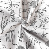 Coupon 1.7 m - Coton Imprimé à Colorier / Balfok