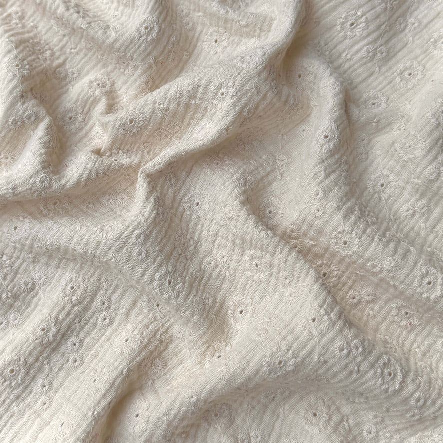Double Gaze Brodée / Suzy Ecru