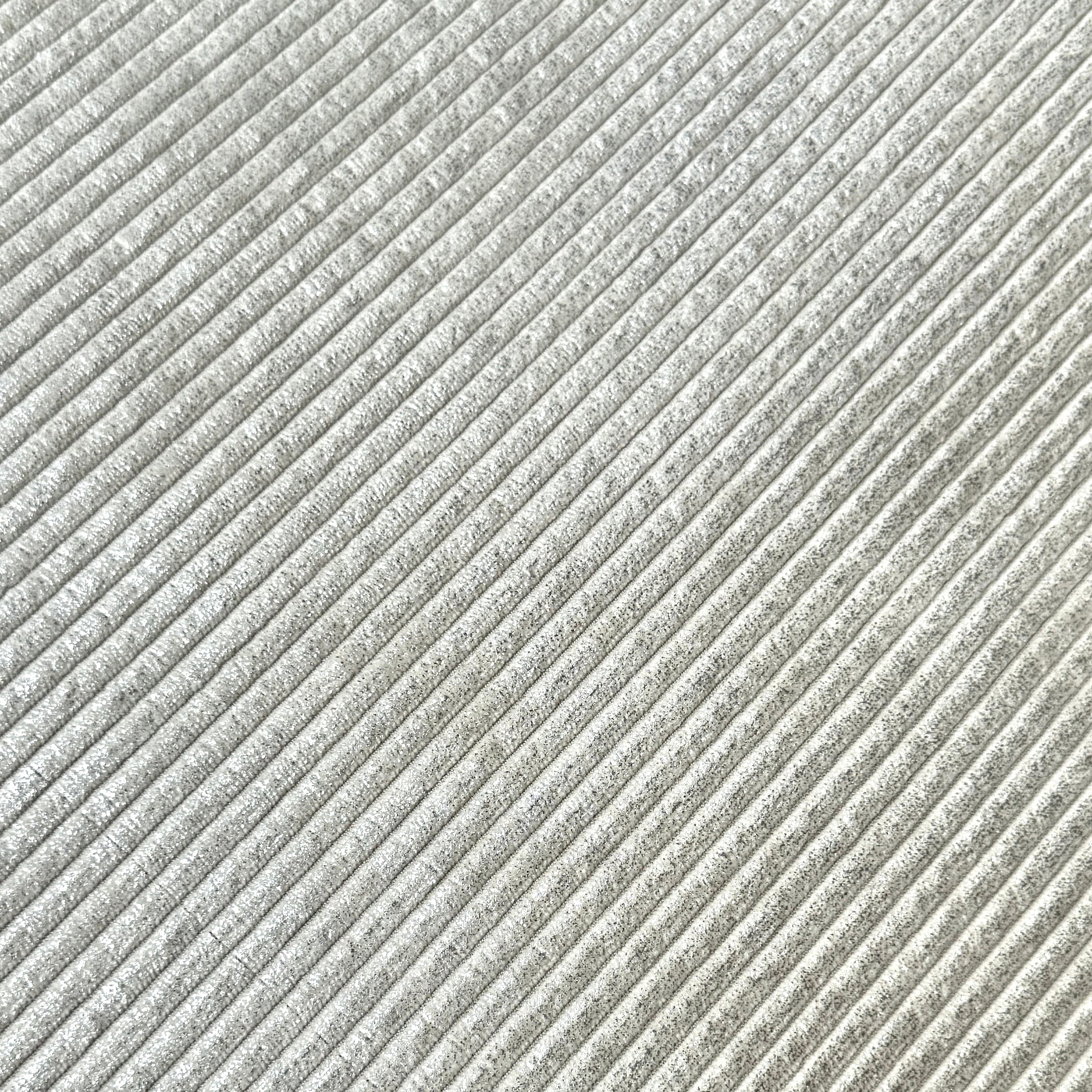 Coupon 70 cm - Velours Côtelé Huggy / Silver