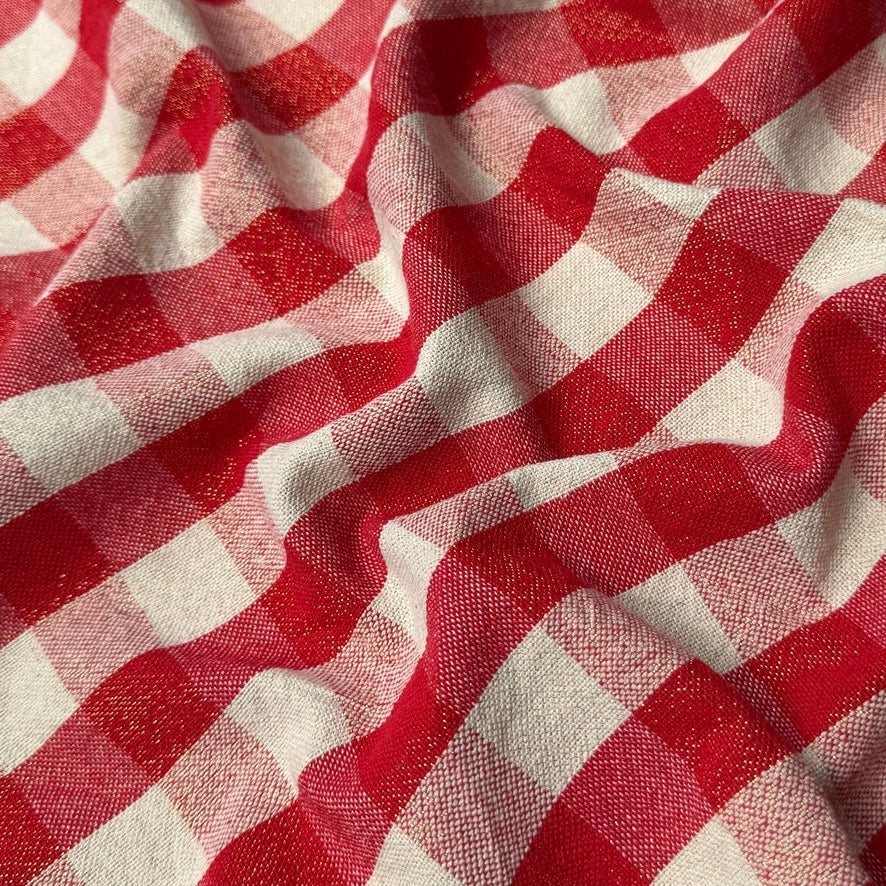 Coton Tissé  / Célestin Lurex Rouge Doré