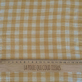 Coupon 1.3 m - Double Gaze Vichy / Blé