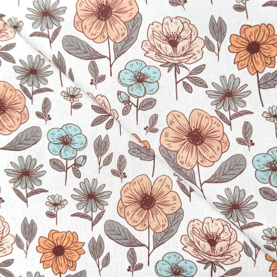 Algodón estampado digitalmente / Hortense