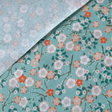 Coupon 1.3 m - Coton Imprimé / Hokkaido Ciel