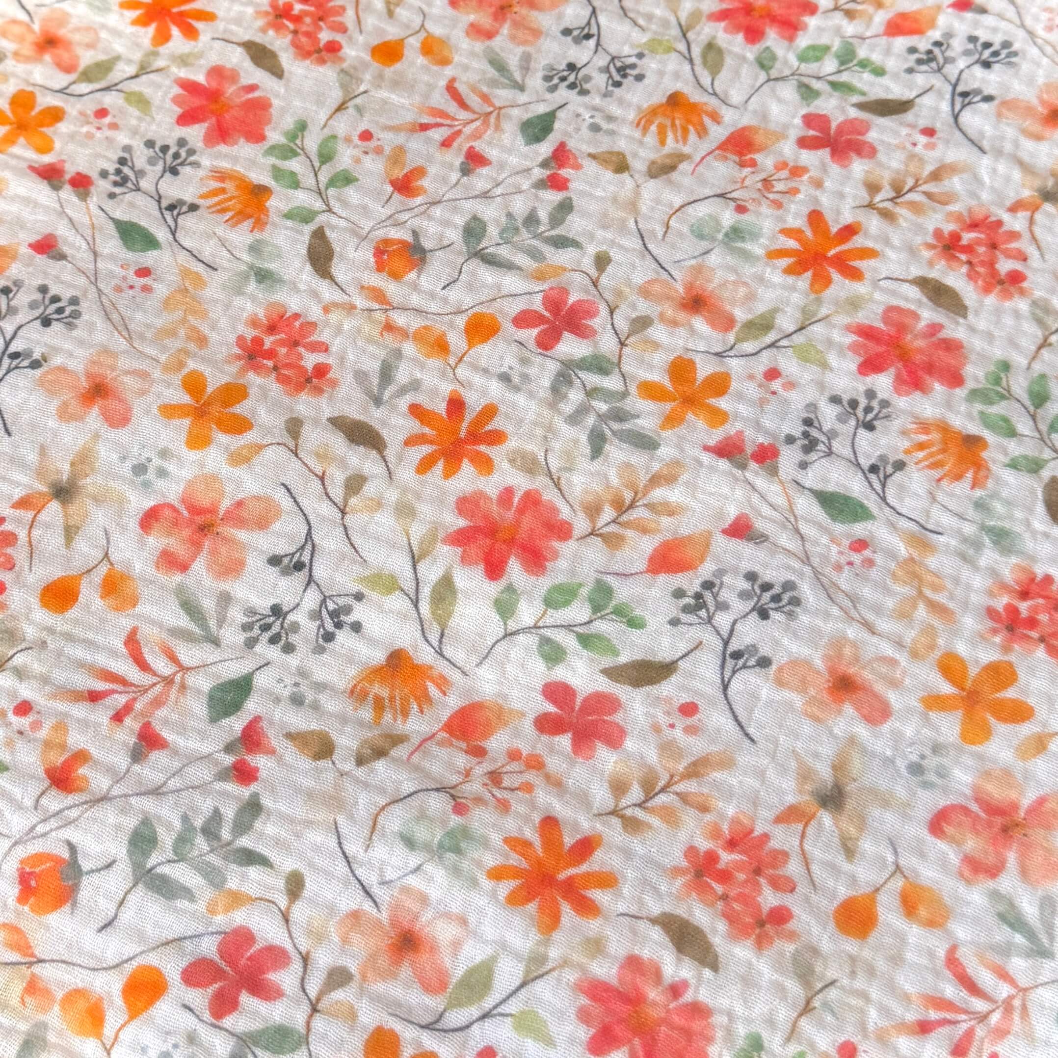 Coupon 1 Mètre - Double Gaze Numérique / Summers Flower