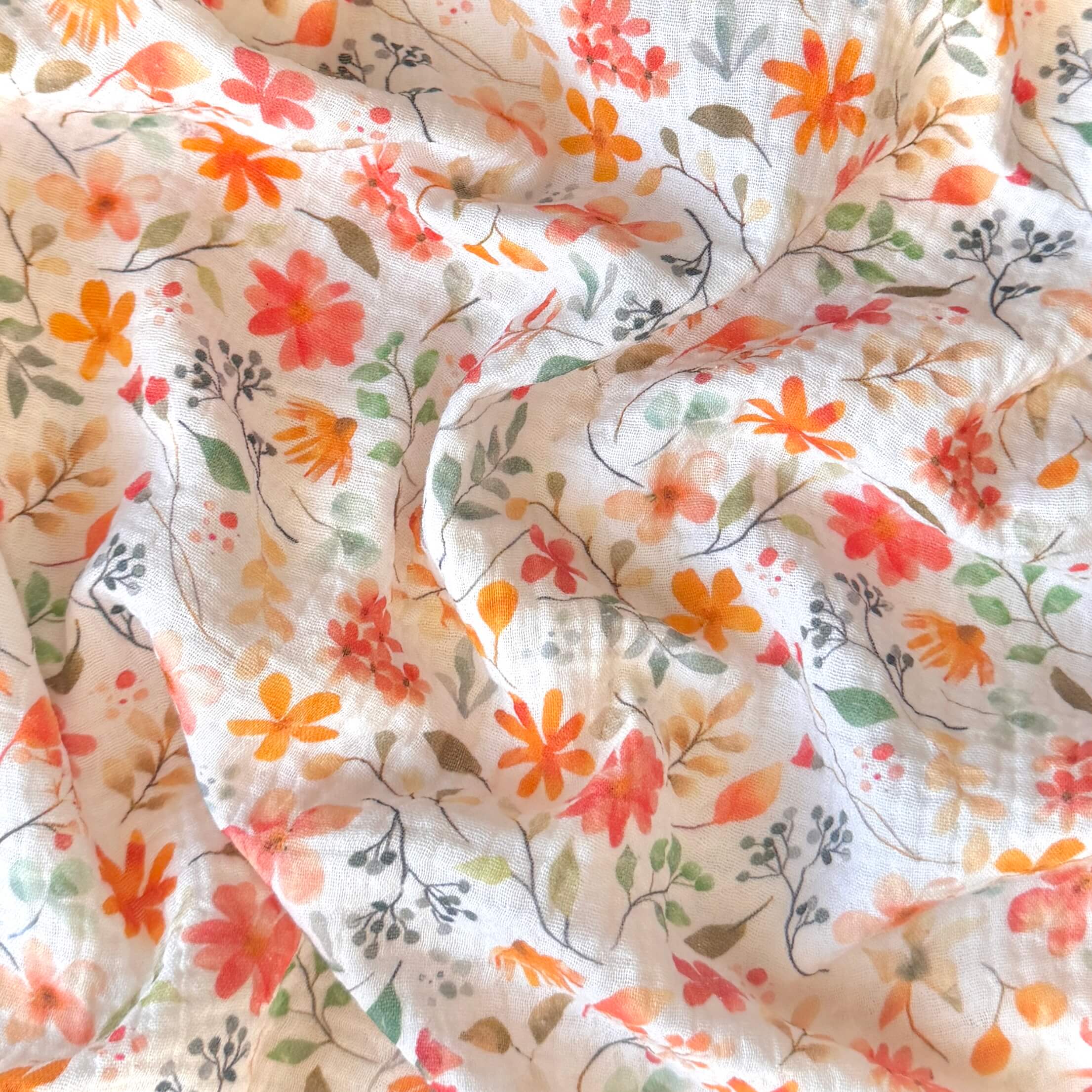 Coupon 1 Mètre - Double Gaze Numérique / Summers Flower