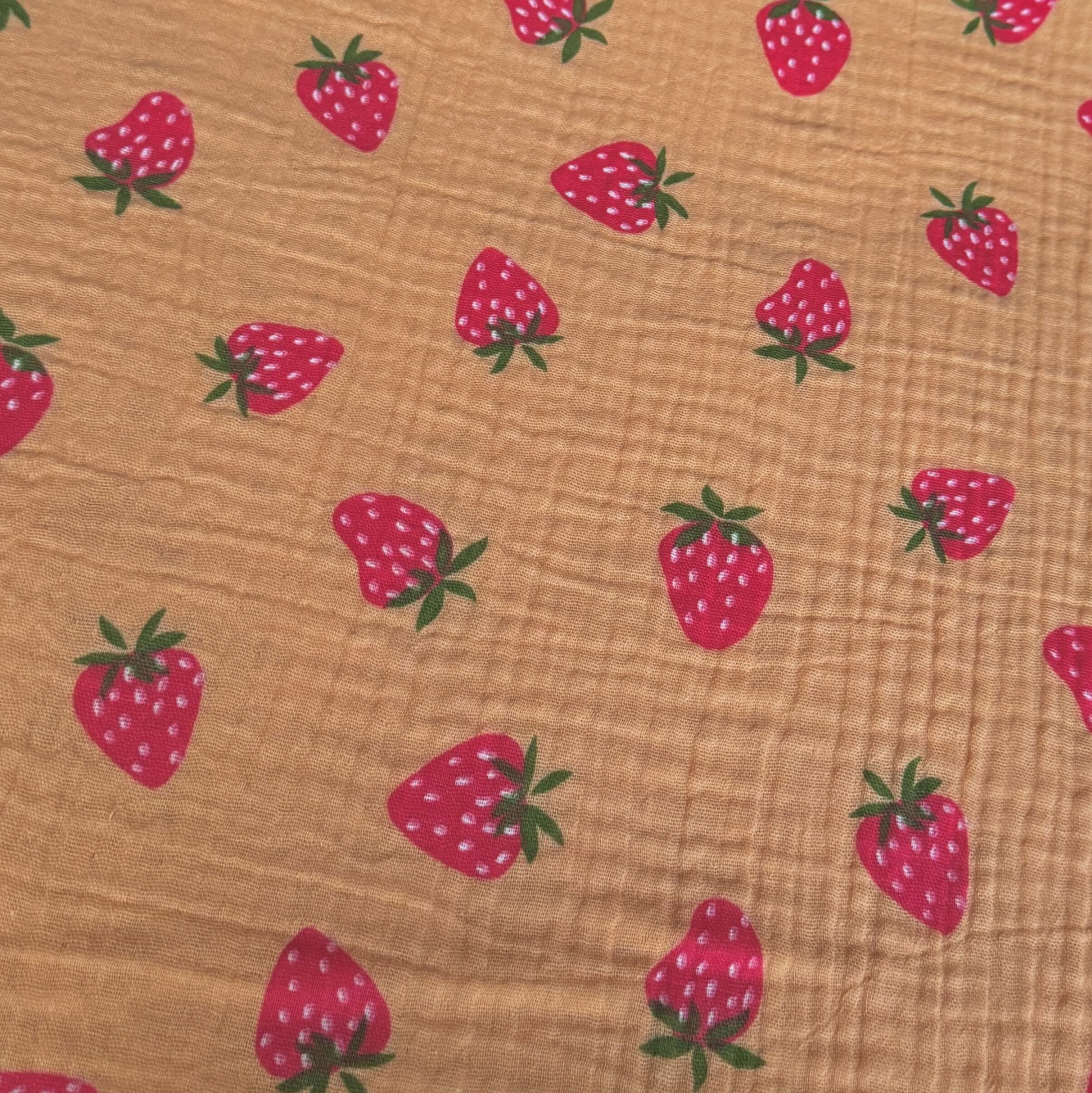 Coupon 2 Mètres - Double Gaze / Fragola