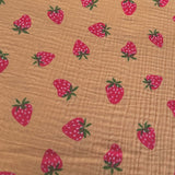 Coupon 2 Mètres - Double Gaze / Fragola