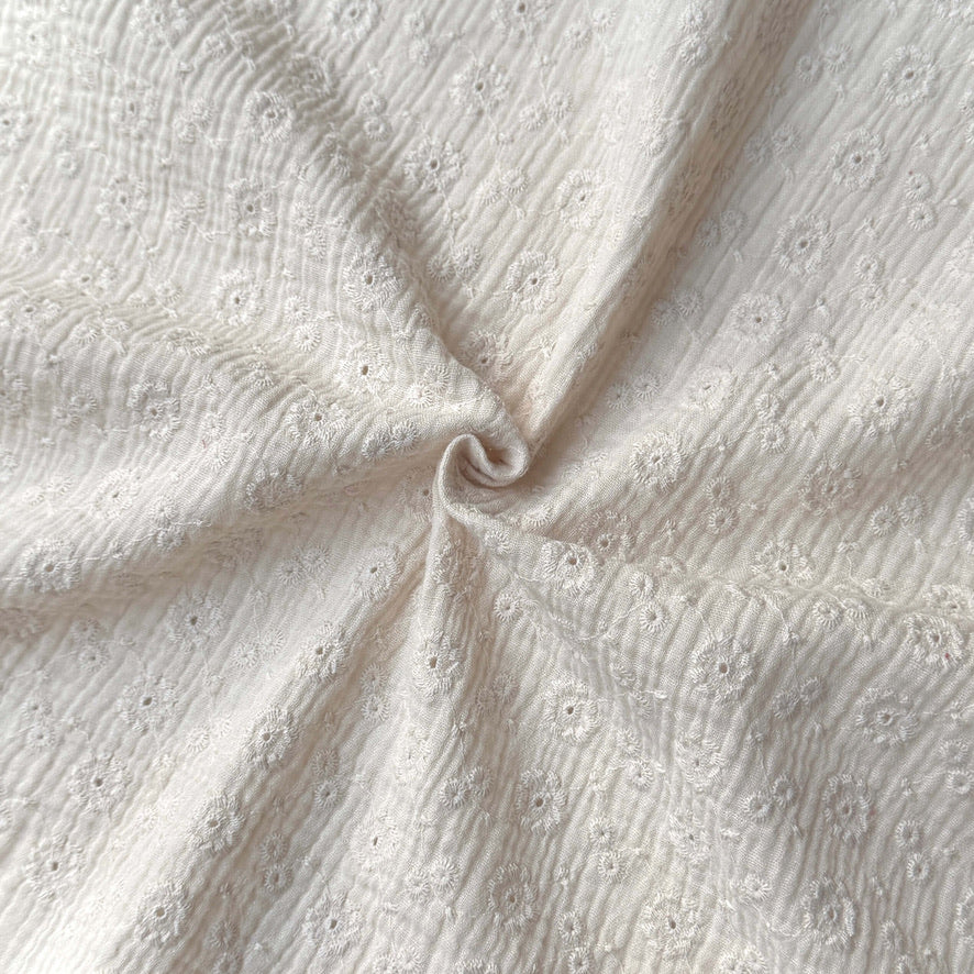 Double Gaze Brodée / Suzy Ecru