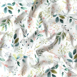 Digitally Printed Cotton / Romane White-Blue
