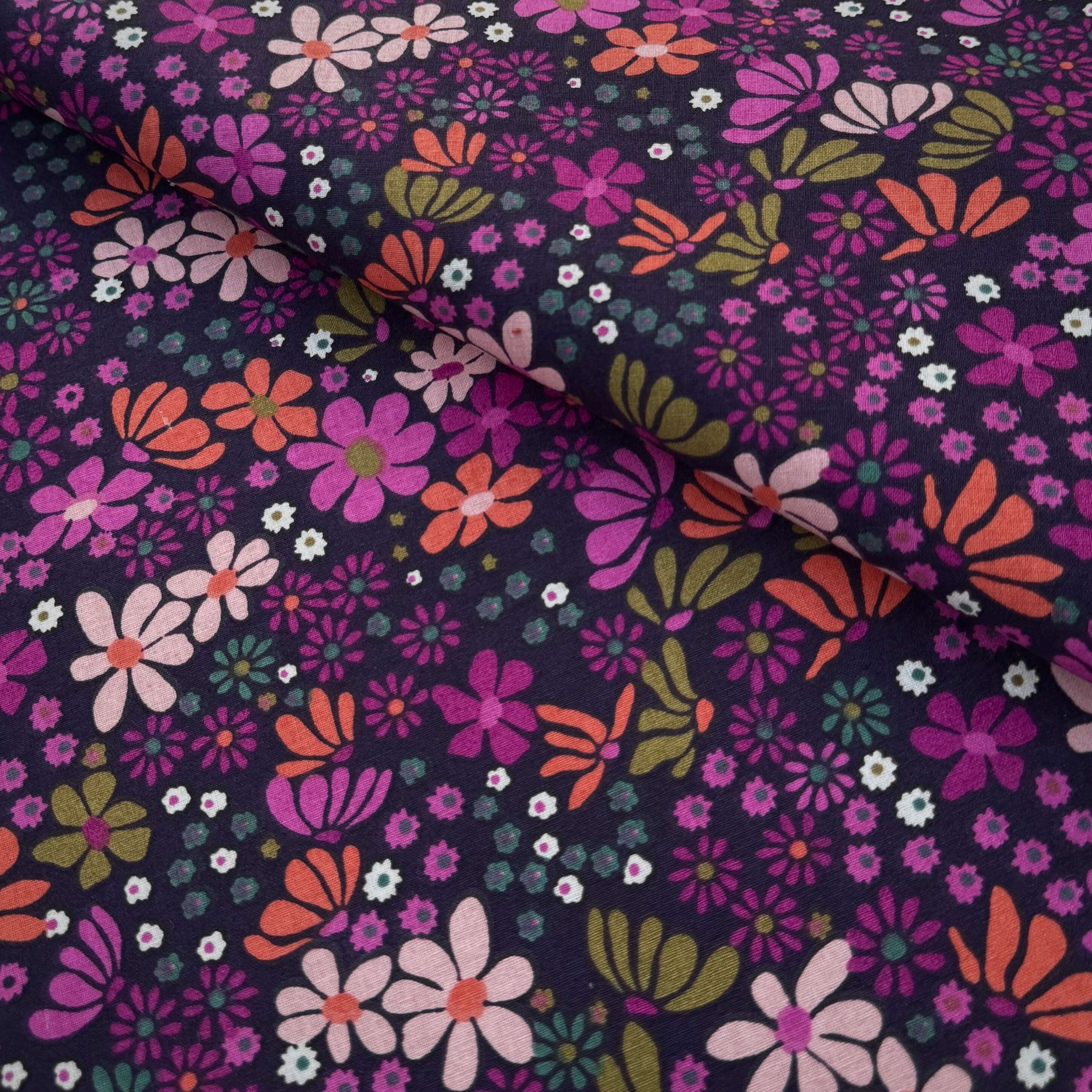Coupon 1.3 m - Coton Imprimé / Maria Violet