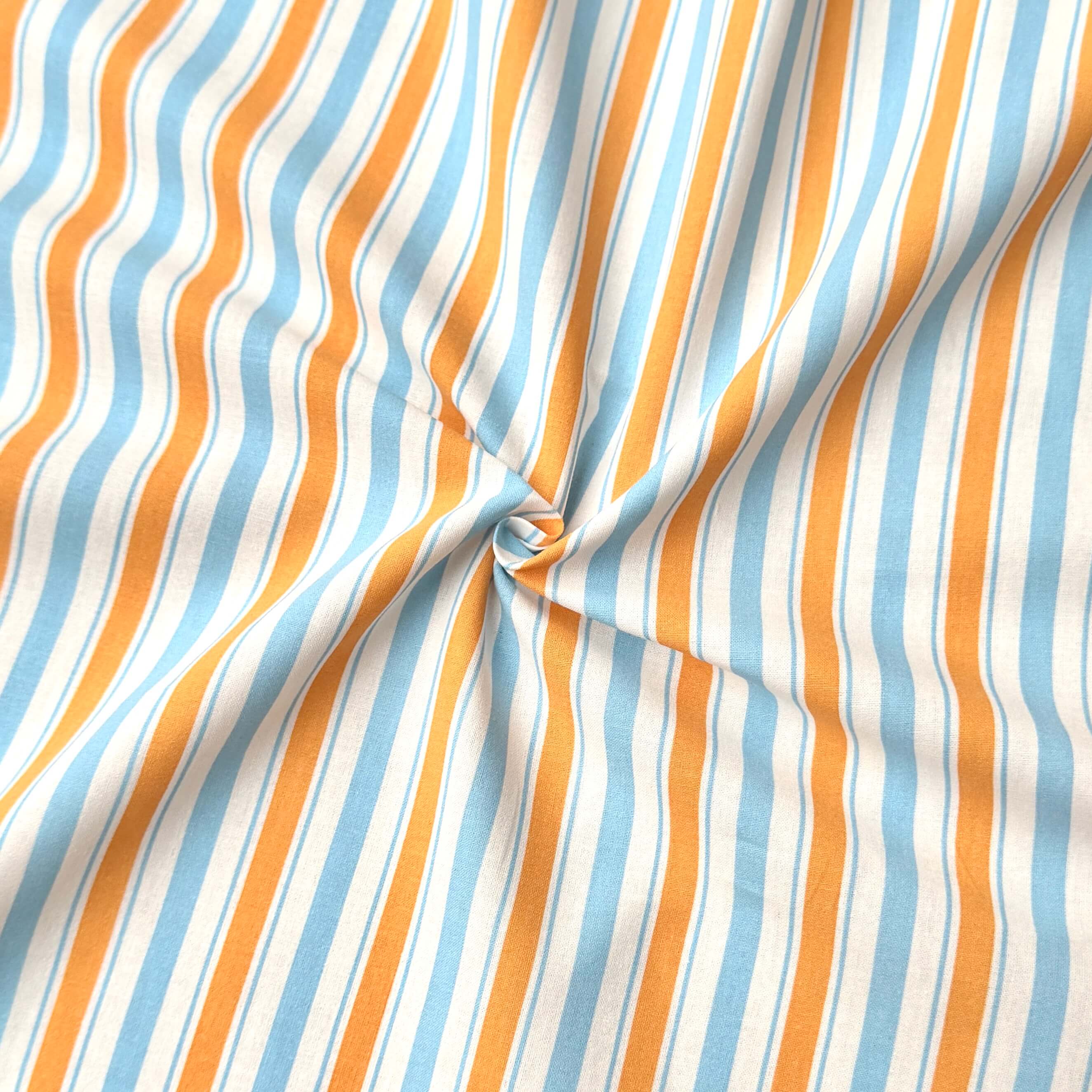 Coupon 1.5 m - Coton Imprimé / Lydia Bleu-Orange