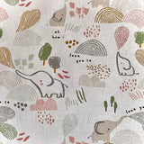 Coupon 1.5 m - Coton Imprimé / Ficelle