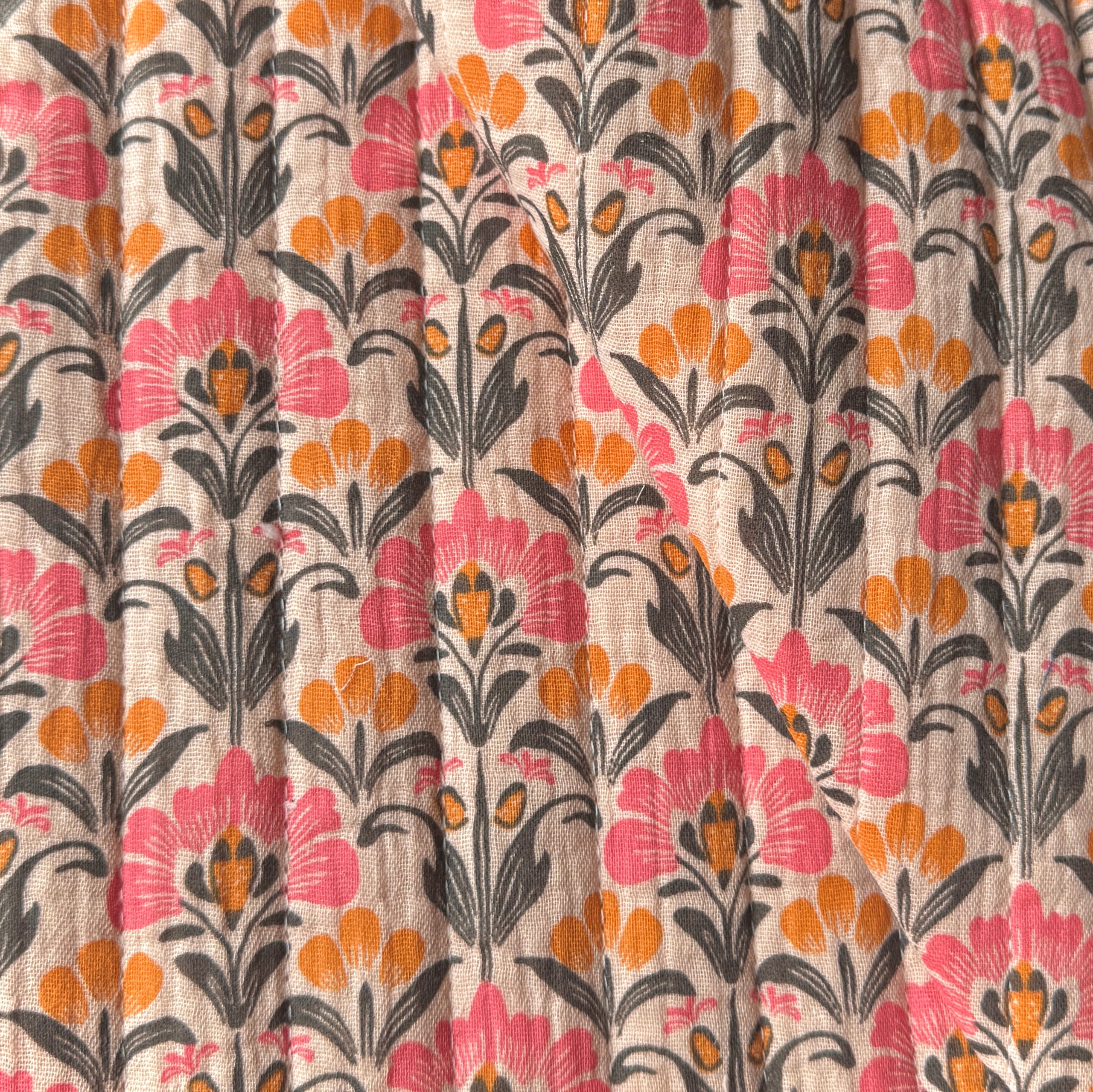 Matelassé Double Gaze Salima / Double Gaze Nude - Paprika