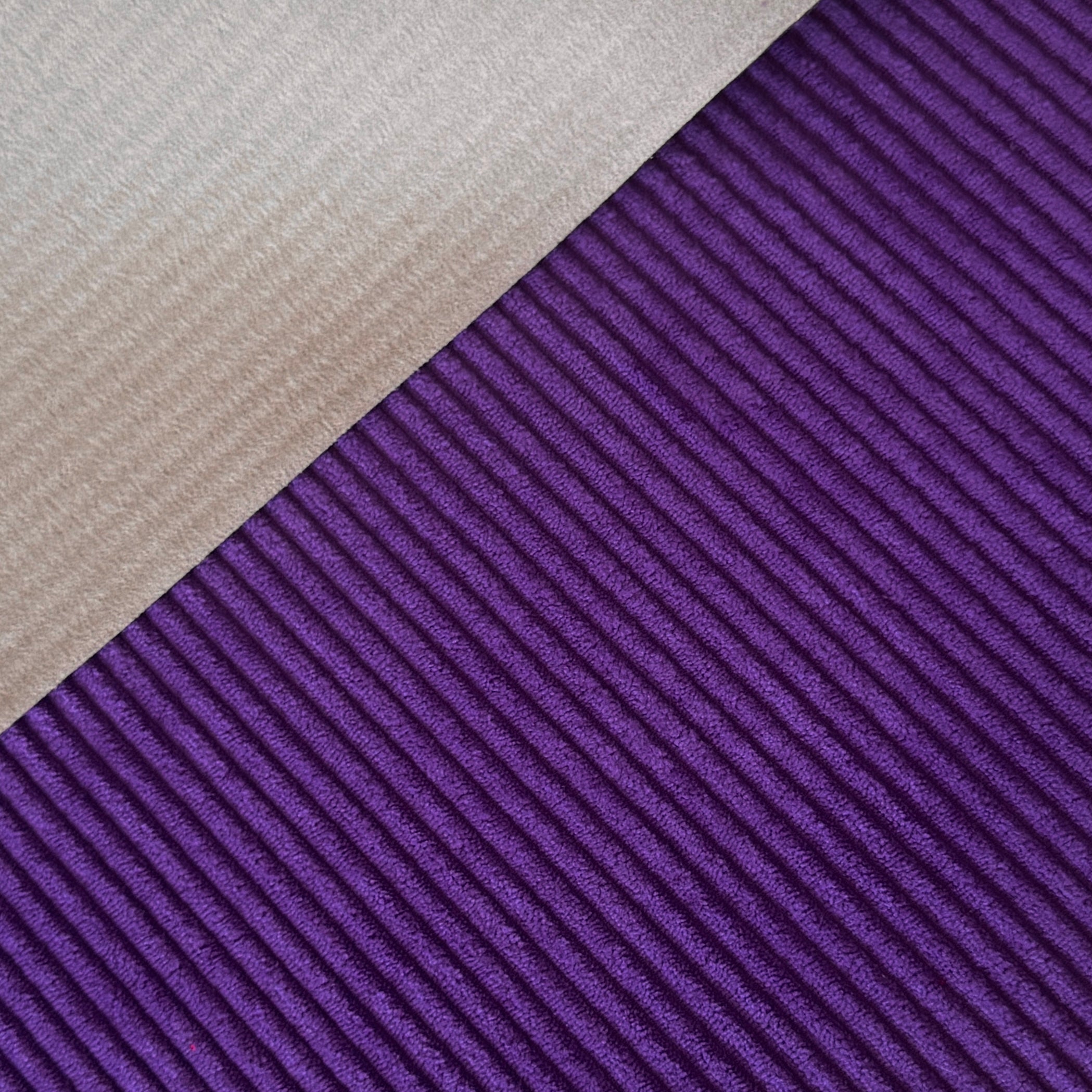 Coupon 90 cm - Velours Côtelé Huggy / Lavande