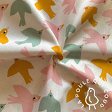 Coupon 90 cm - Coton Imprimé / Lewis Blanc Pastel