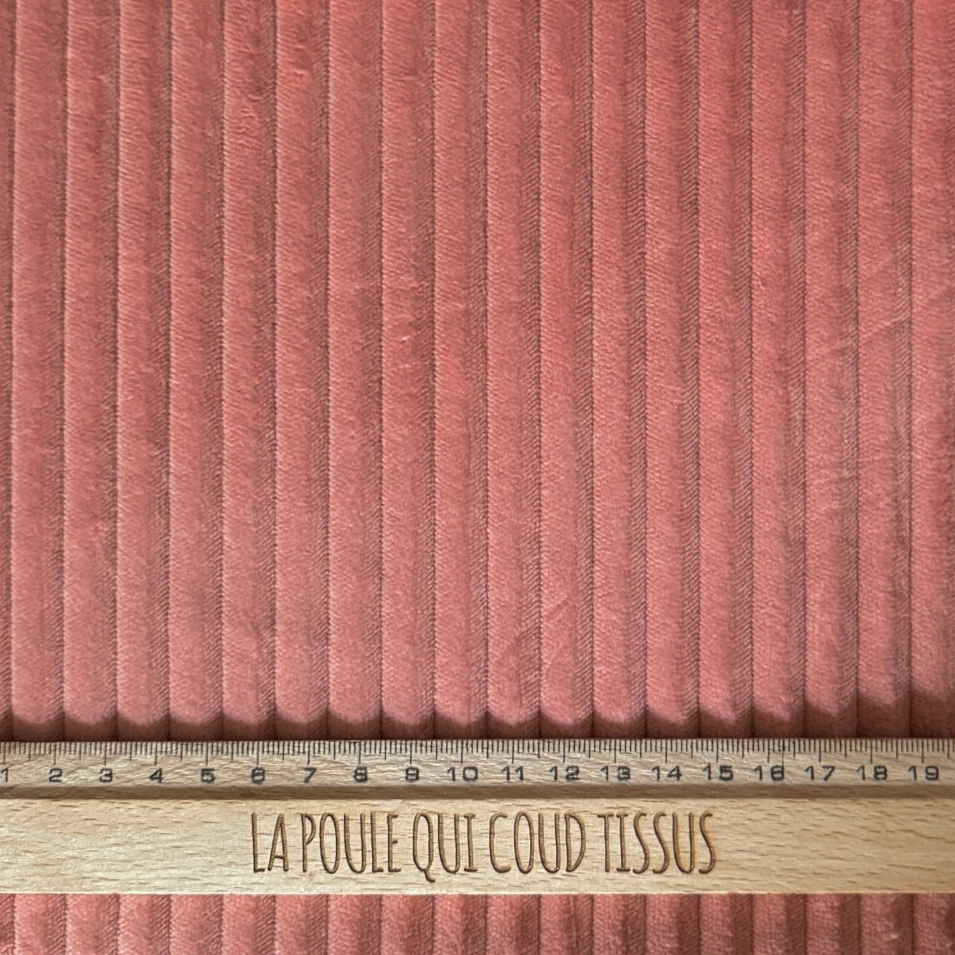 Coupon 50 cm - Velours Côtelé Futé / Bois de Rose