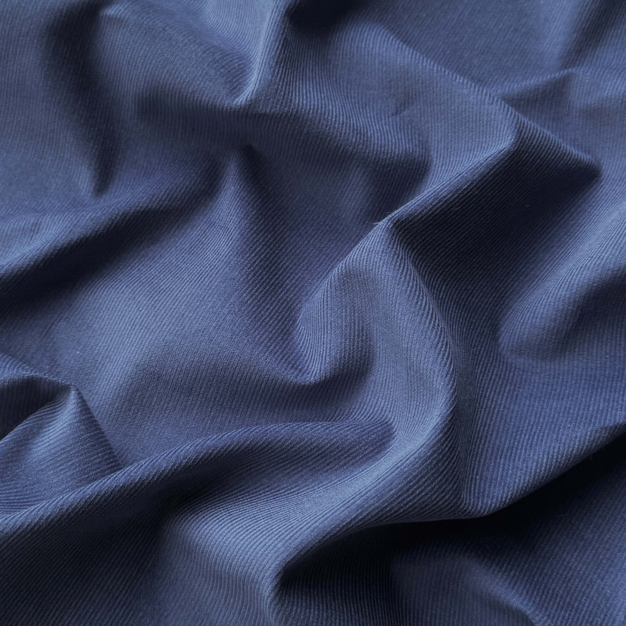 Velours Côtelé 1000 Raies / Uni Bleu Foncé
