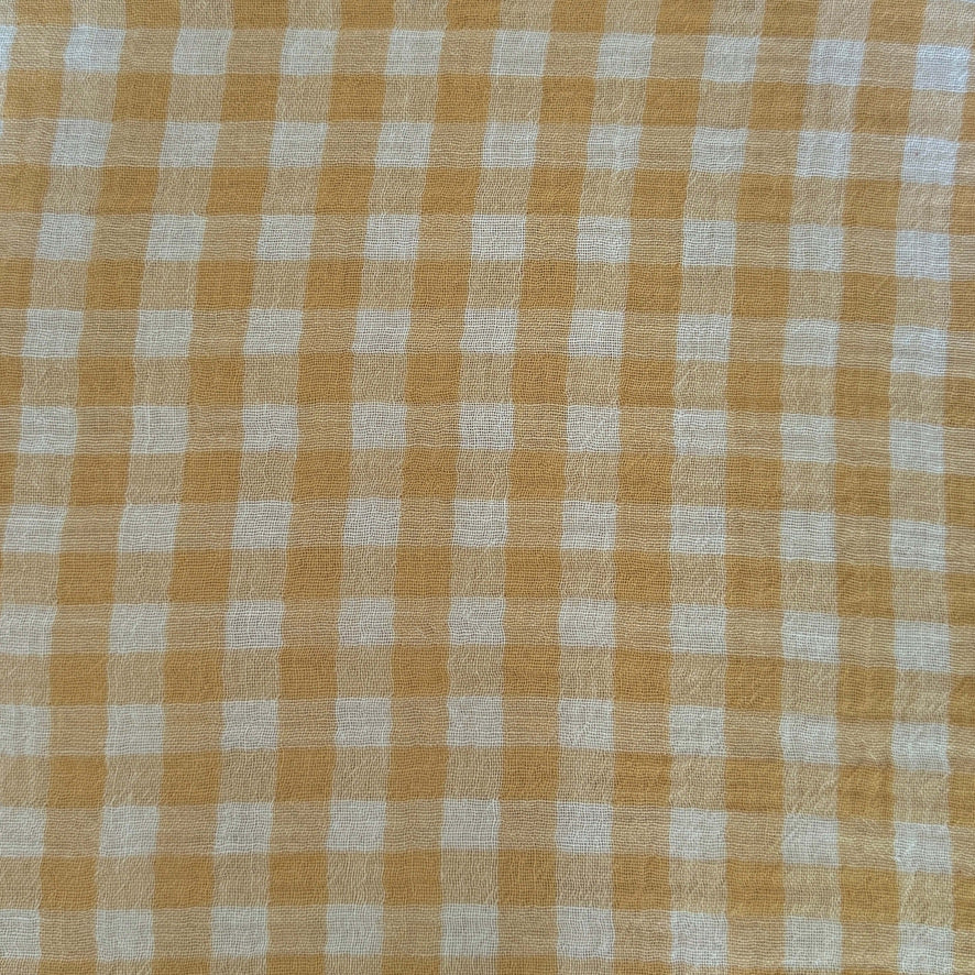 Coupon 1.3 m - Double Gaze Vichy / Blé