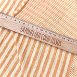Coupon 90 cm - Double Gaze Double Face Stripes / Lemon - Mangue
