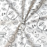 Coton Imprimé à Colorier / Route