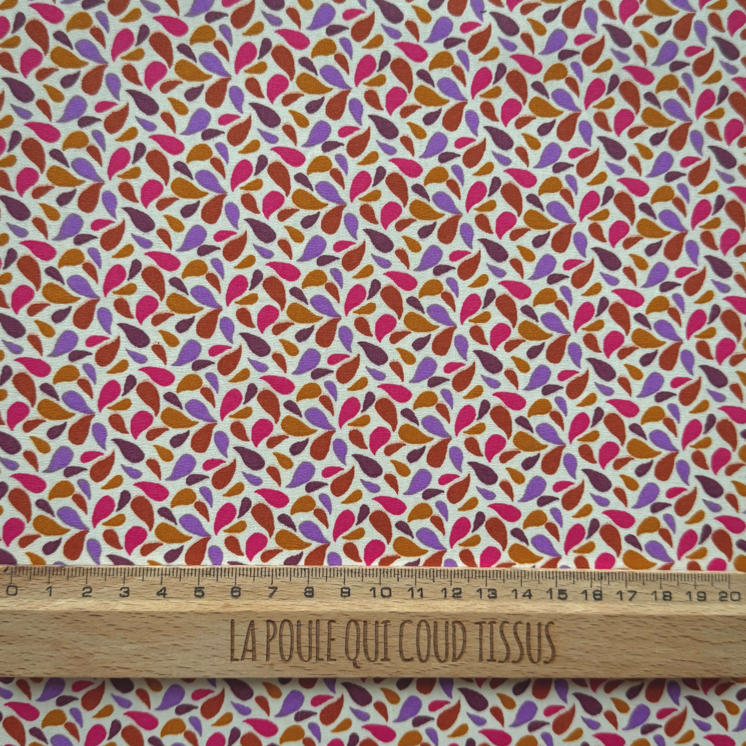Coupon 1.8 m - Coton enduit / Otma Caramel Violet