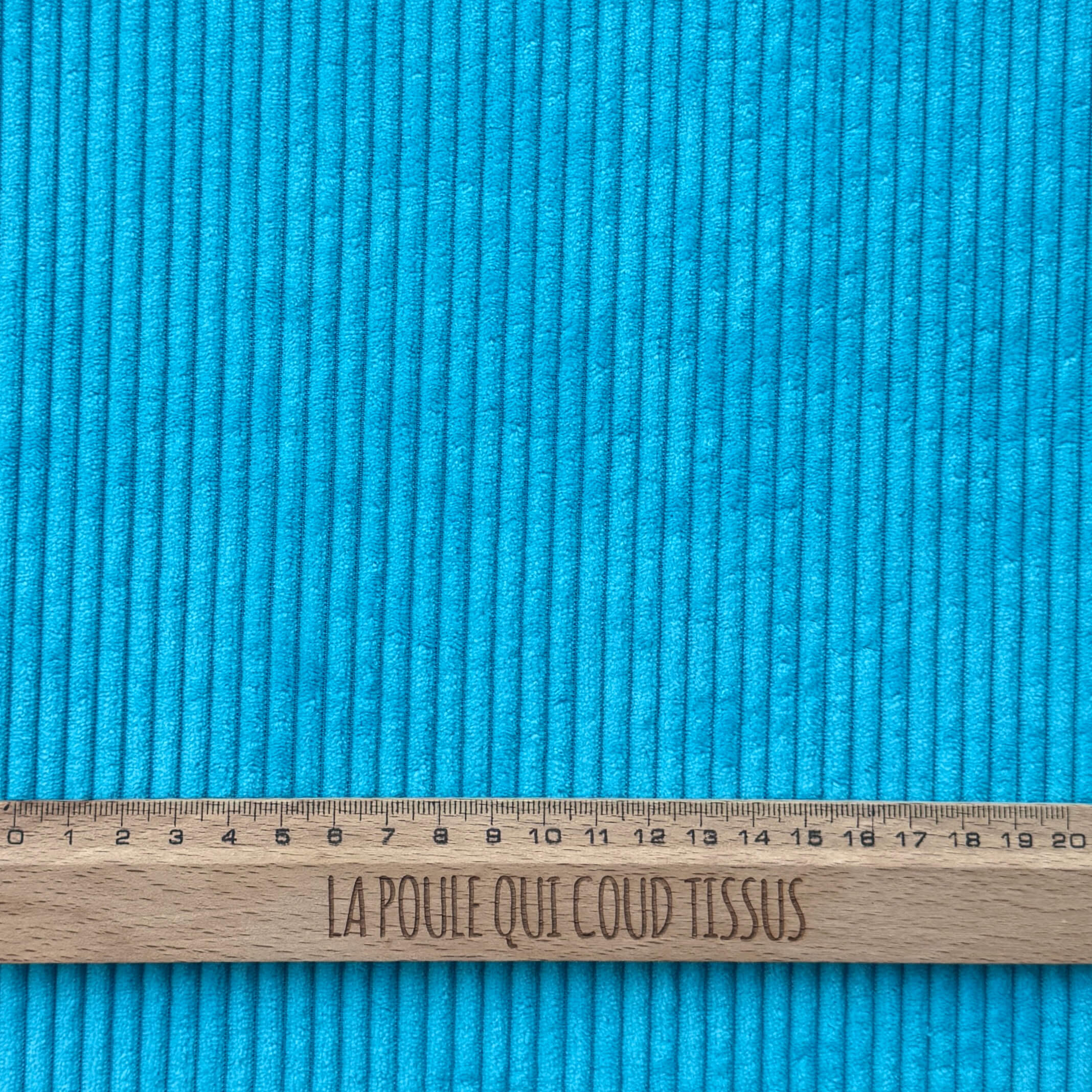 Velours Côtelé Huggy / Turquoise