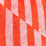 Micro Eponge Bambou  Rayé / Rose-Tangerine