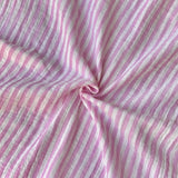 Double Gaze Double Face Stripes / Blanc Cassé - Bubble Gum