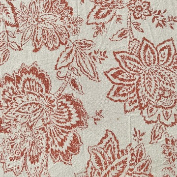 Coupon 1.2 m - Coton Tissé  / Ceylan Terracotta