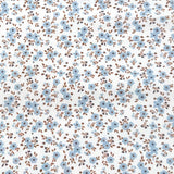Coupon 50 cm - Popeline de Coton / Capri Ecru-Baltique