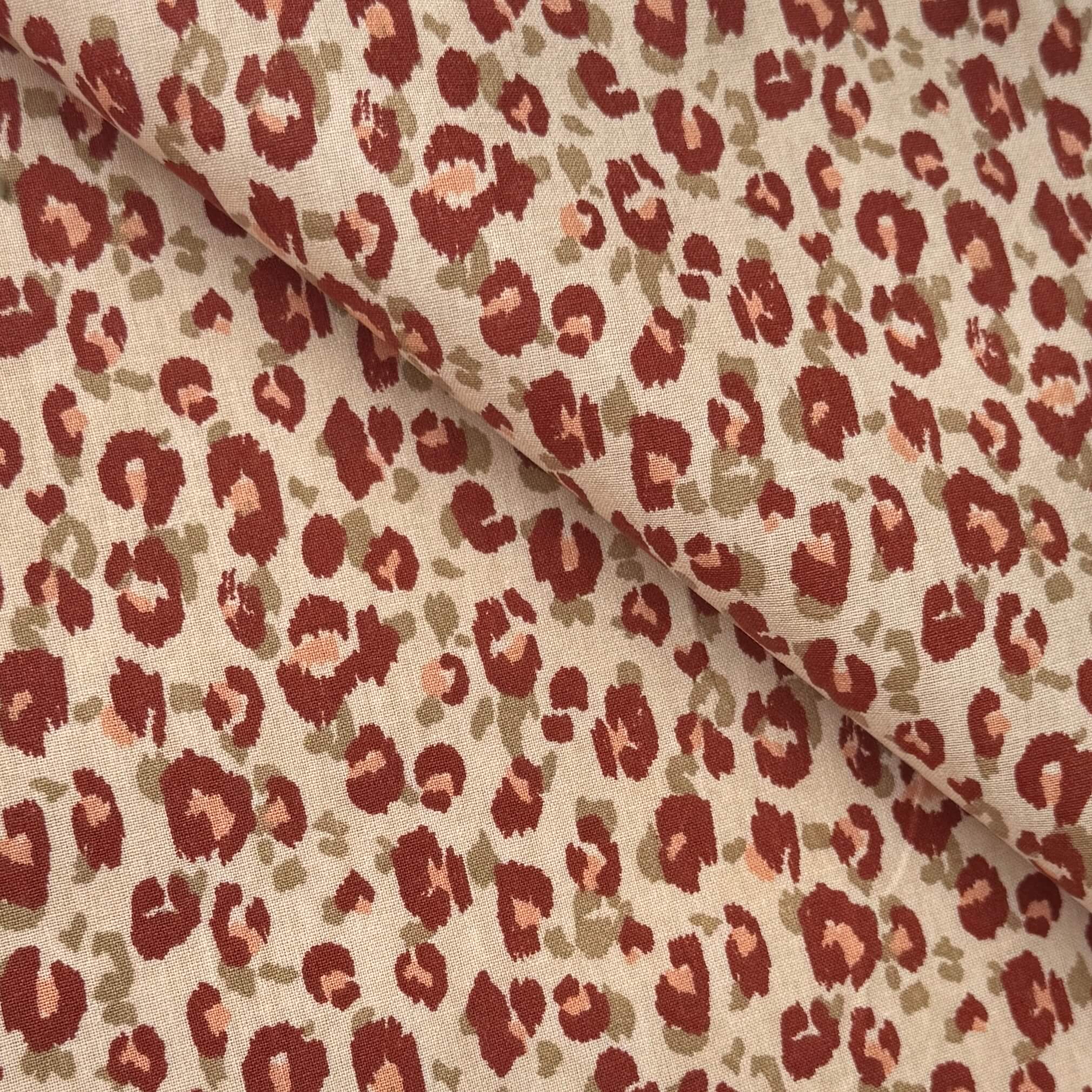 Coupon 90 cm - Coton Imprimé / Karli Beige-Kaki