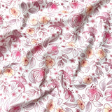 Coupon 1 Mètre - Coton Numérique Exclusif LPQC / Fleurs romantiques