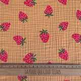 Coupon 2 Mètres - Double Gaze / Fragola