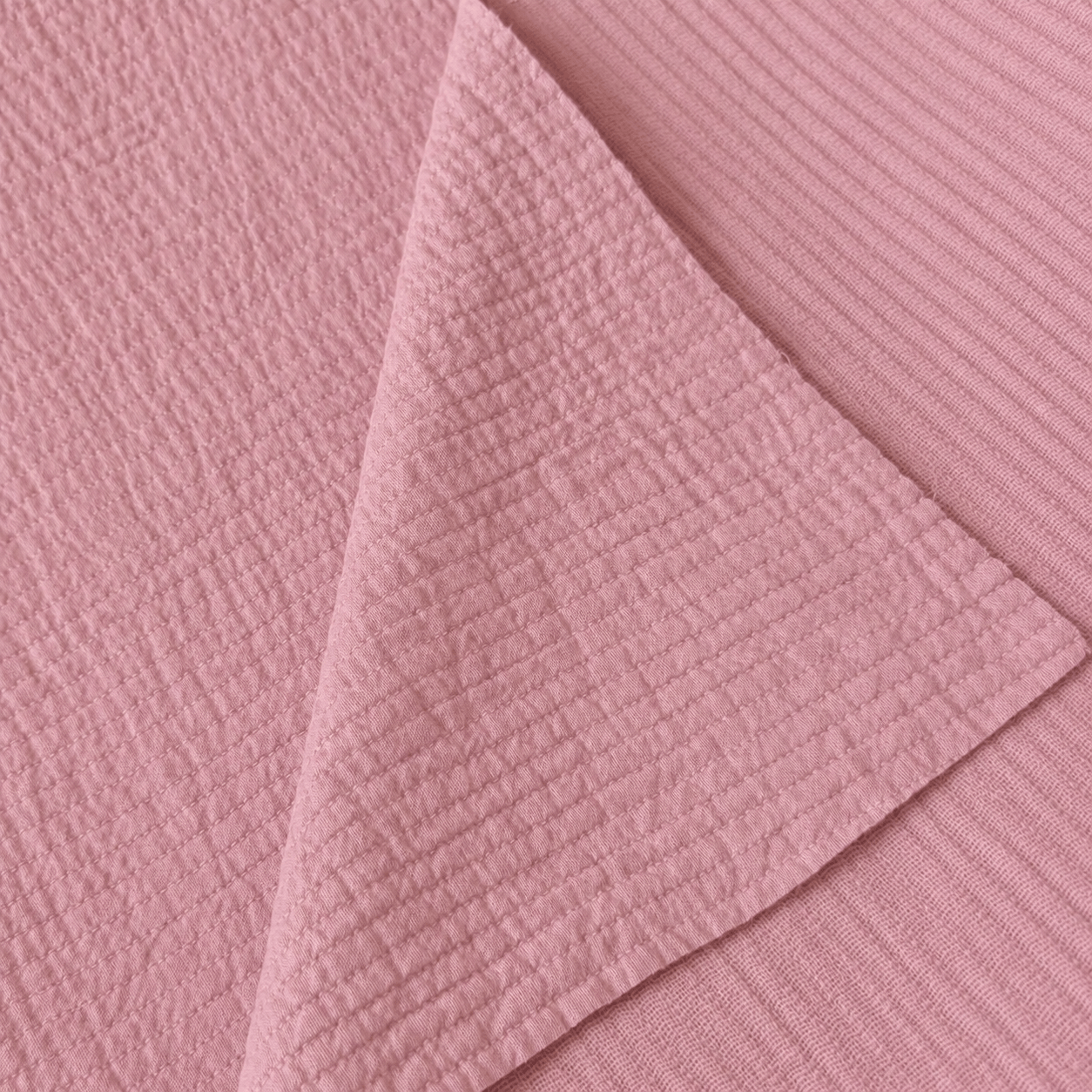 Coton Surpiqué / Vieux Rose
