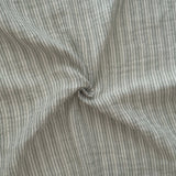 Coupon 90 cm - Double Gaze Double Face Stripes / Vert de Gris -Blanc Cassé