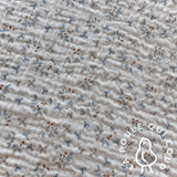 Coupon 80 cm - Double Gaze / Jefine Blanc- Bleu Naturel