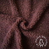 Coupon 1 Mètre - Teddy Peluche / Cacao