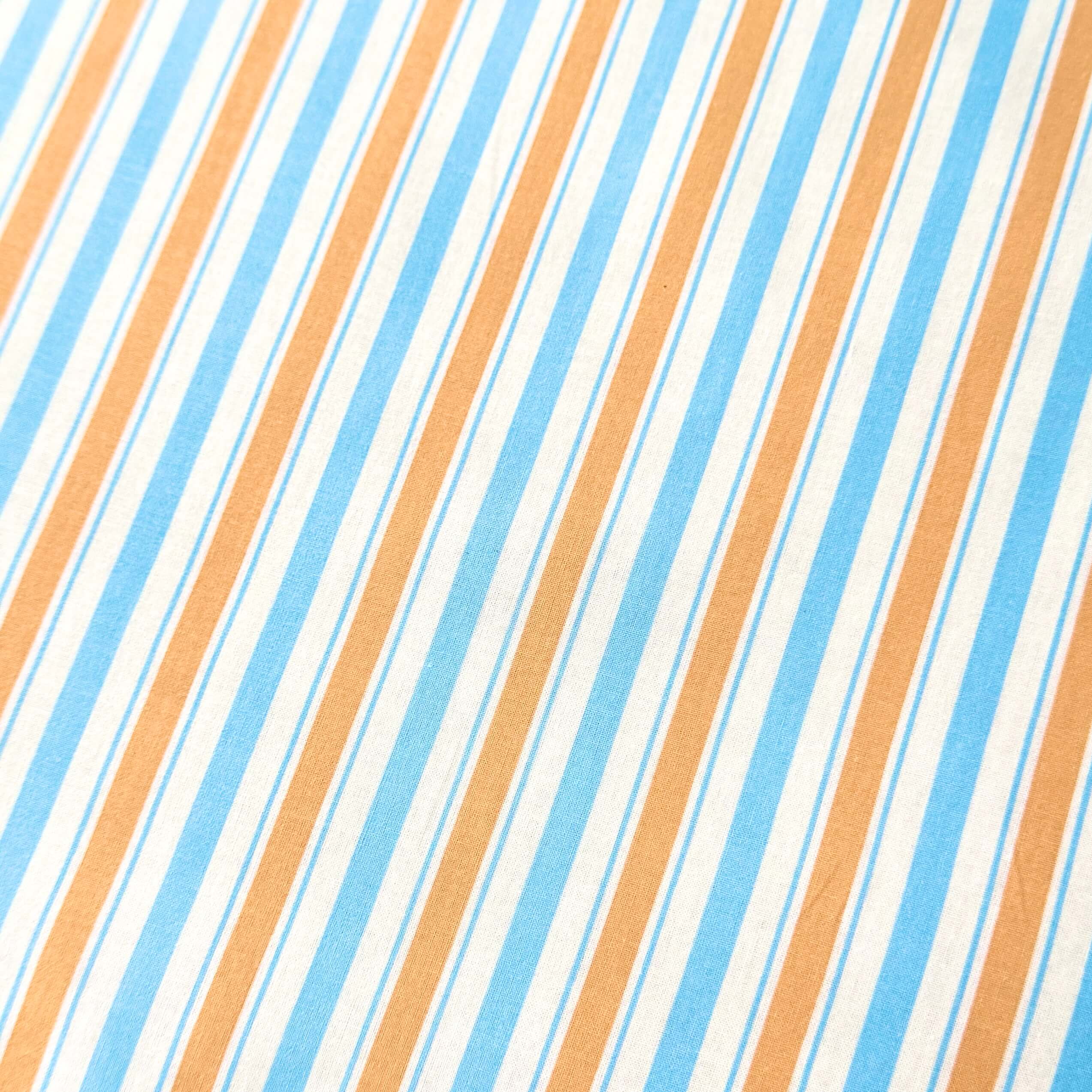 Coupon 1.5 m - Coton Imprimé / Lydia Bleu-Orange