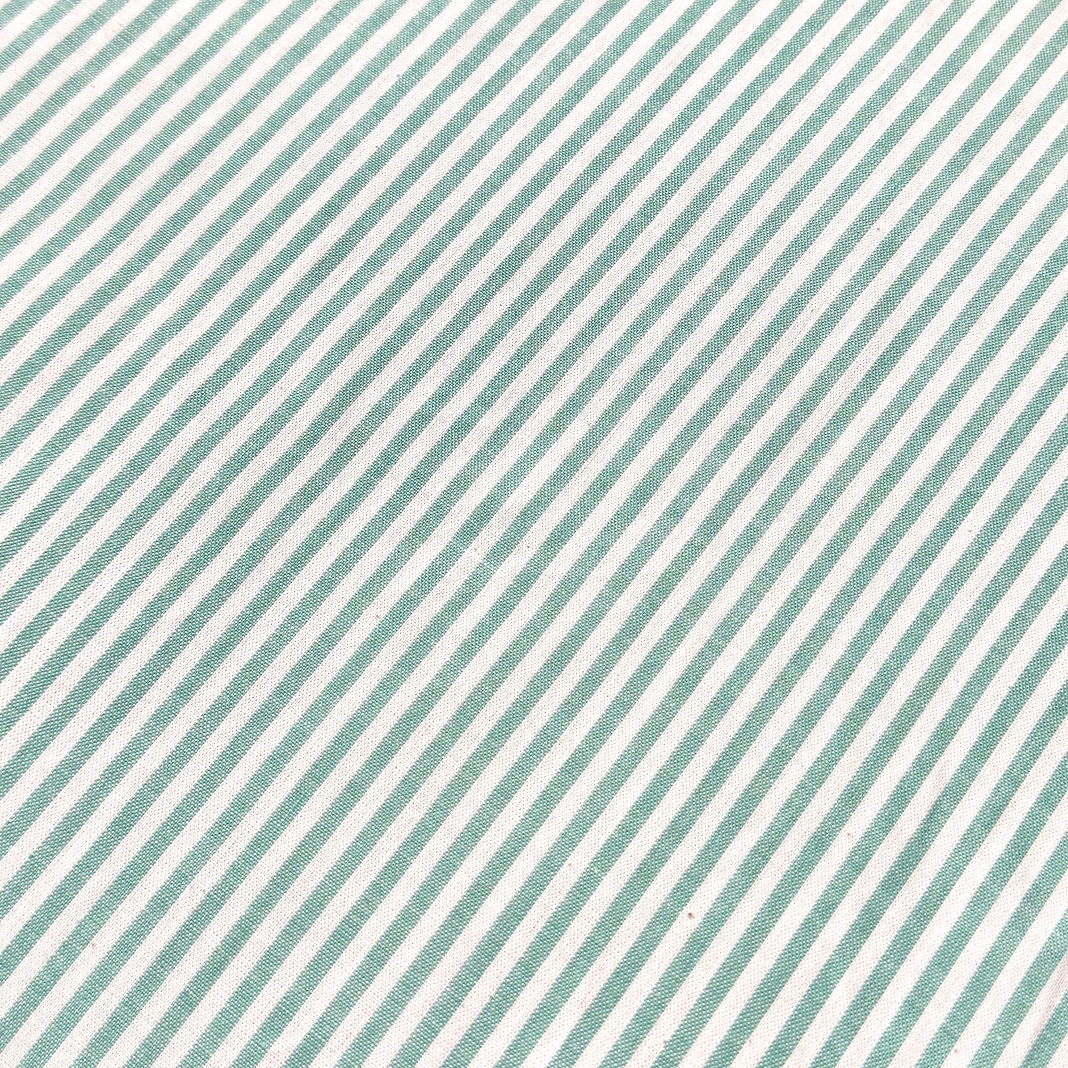 Coupon 2.5 m - Coton Viscose Rayé / Raytis Vert